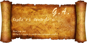 Győri András névjegykártya